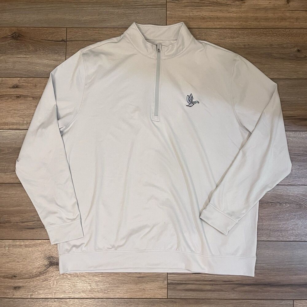 Waggle Golf 1/4 Zip Duck Long Sleeve Gray Stretch Performance Sweatshirt Sz 3XL